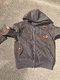 Distressed Jungle Zip-Up Hoodie