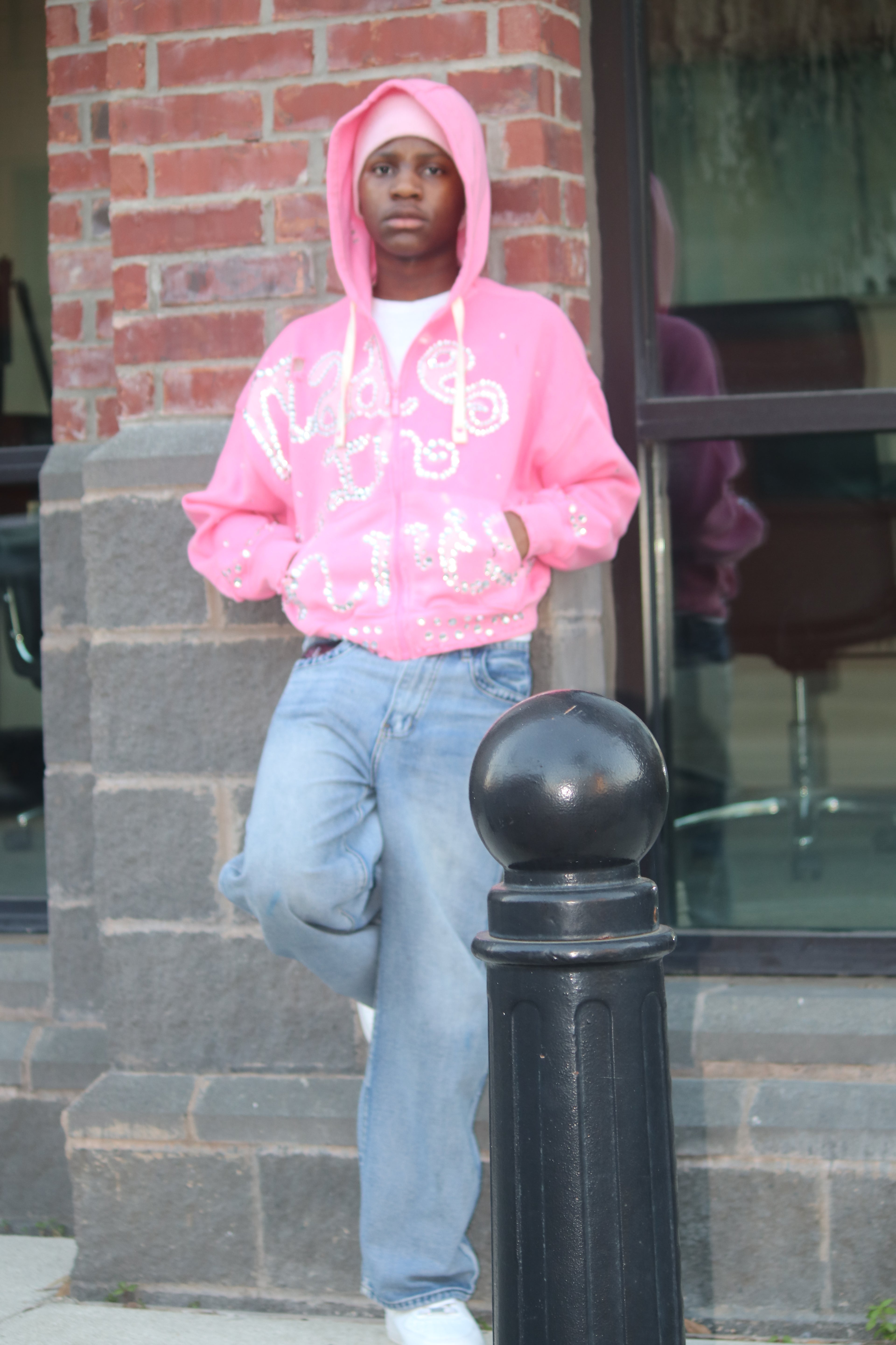 Pink Zip-Up Hoodie